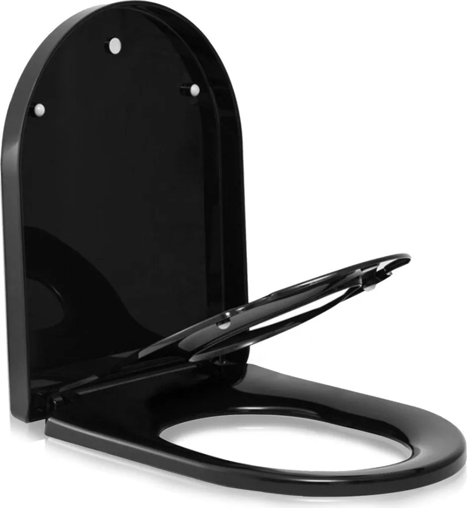 Copriwater Nero Happyment 2-in-1 con Toilet Trainer e Soft Close