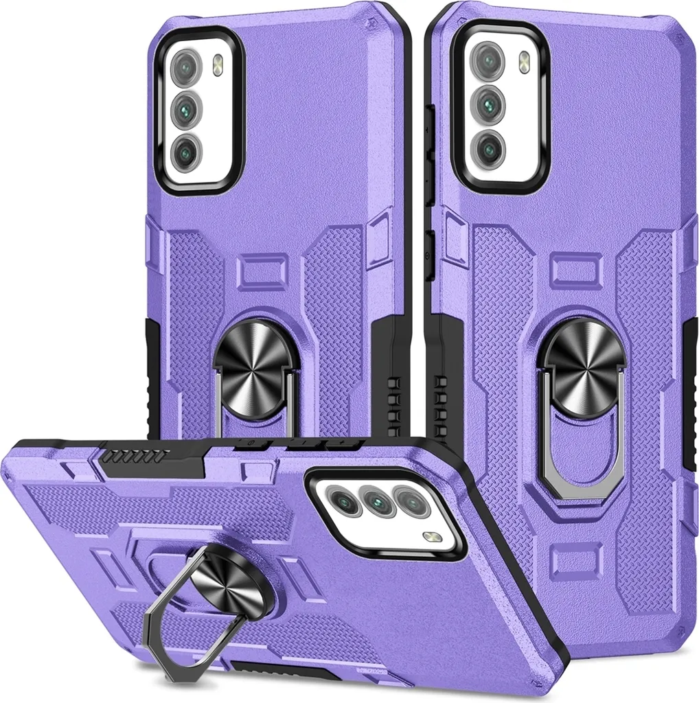 Xiaomi Poco M3 Case Purple - Cover con Cavalletto e Grip Sicuro