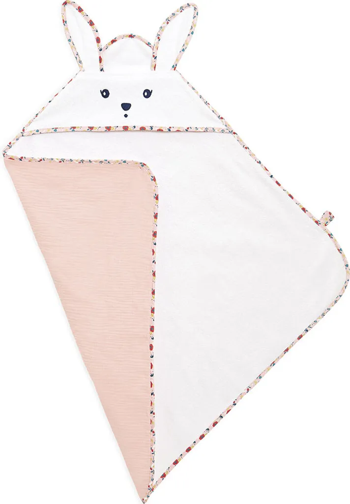 Kaloo Bunny Bath Towel Poppy - Asciugamano con Cappuccio 75x75