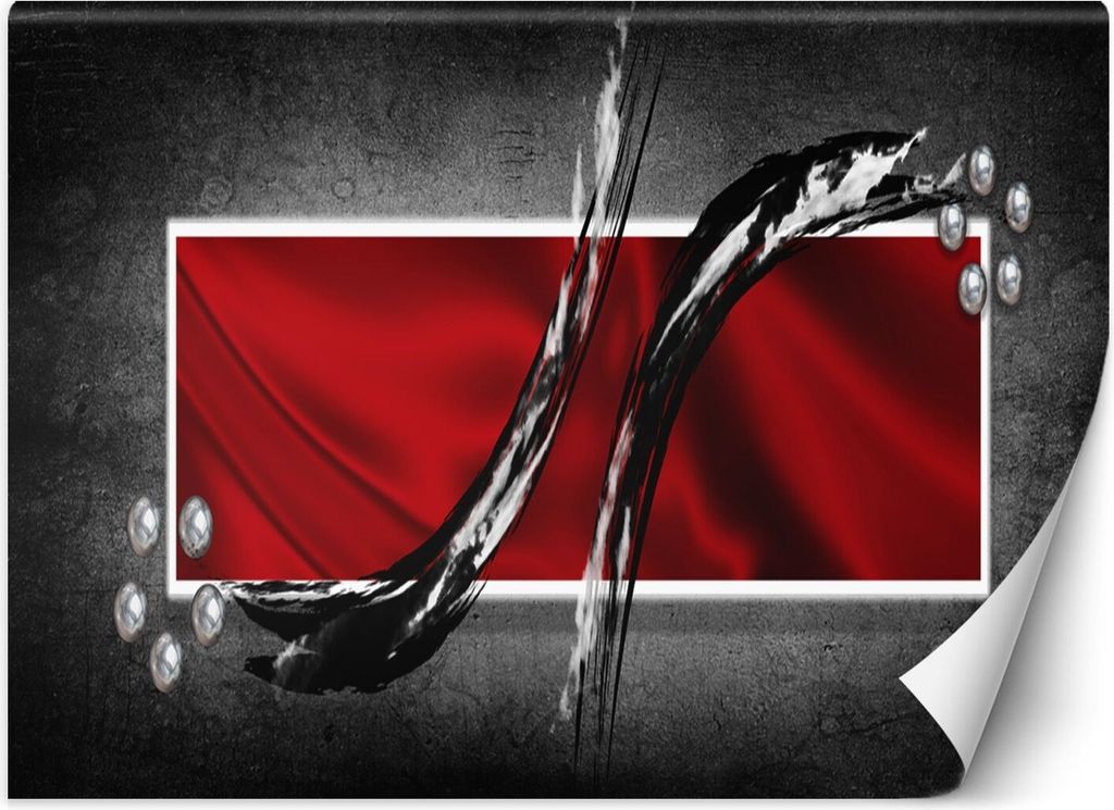 Vlies fototapete Geometrische Abstraktion 250x175 cm Feeby Rot inkl. Kleber einfache Montage