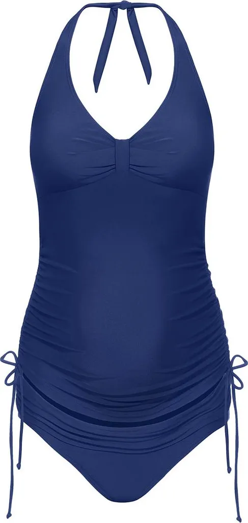 Maillot Grossesse Anti-Compression Bleu - Solution Confort Une Pièce