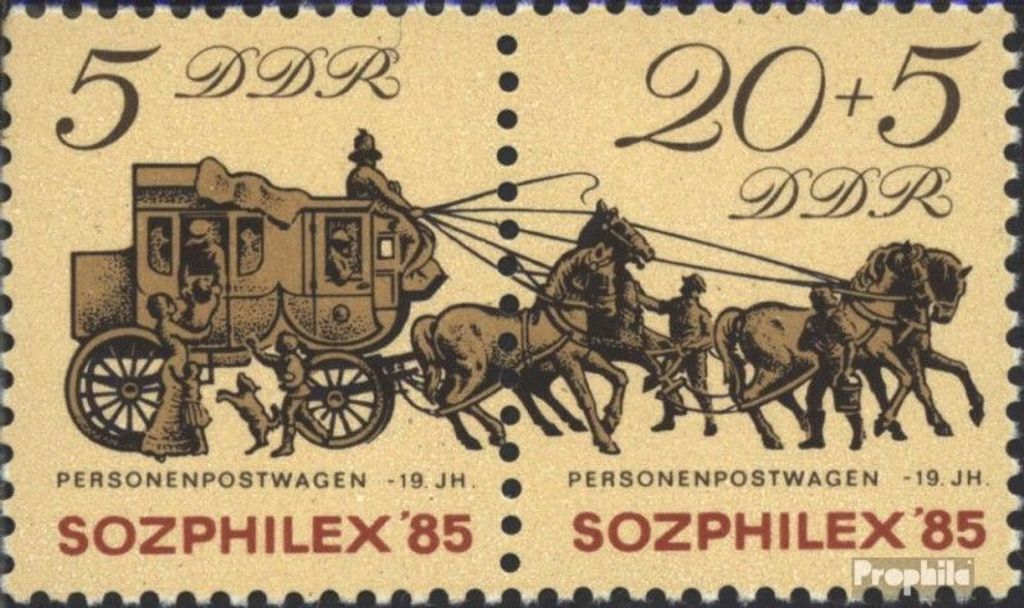 Briefmarken DDR 1985 Mi W16 (kompl.Ausg.) (2965-2966 als Produktbild 