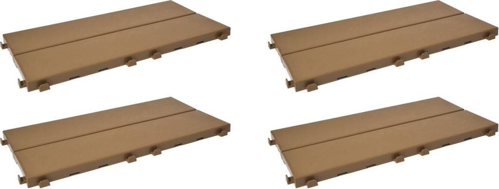 Klickfliesen Kunststofffliesen mit Holzoptik 37,7x18,6cm für den Außenbereich,14 Stück,von Ezooza