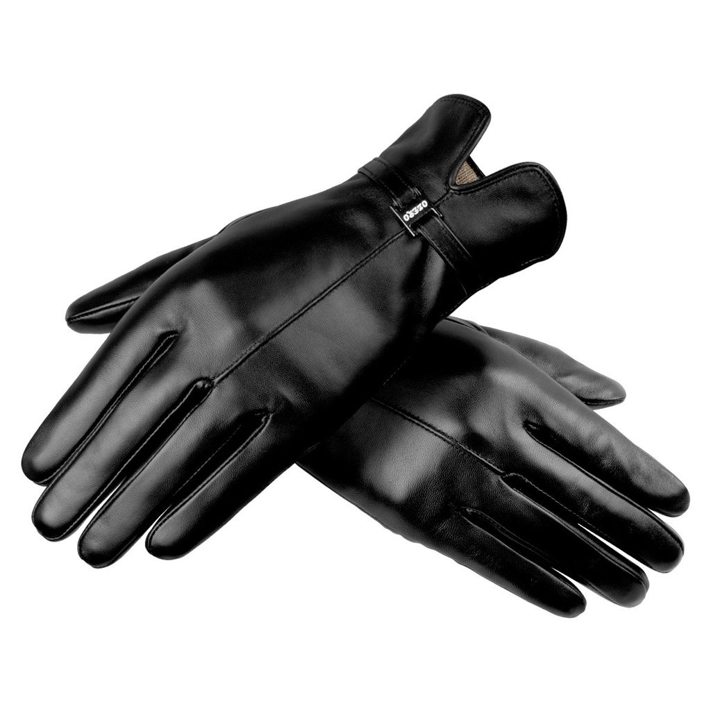 INF Damen Winterhandschuhe aus Schaffell - Touchscreen & Warm Schwarz XL