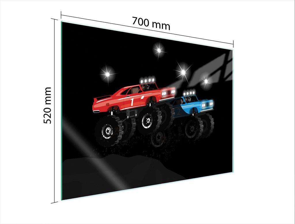 Glasschutzplatte Für Herd 70X52 Auto