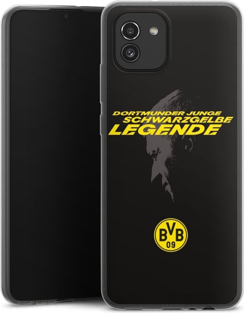 DeinDesign Slim Hülle für Samsung Galaxy A03 Silikon Case Ultra Dünn Handyhülle BVB Borussia Dortmund Marco Reus