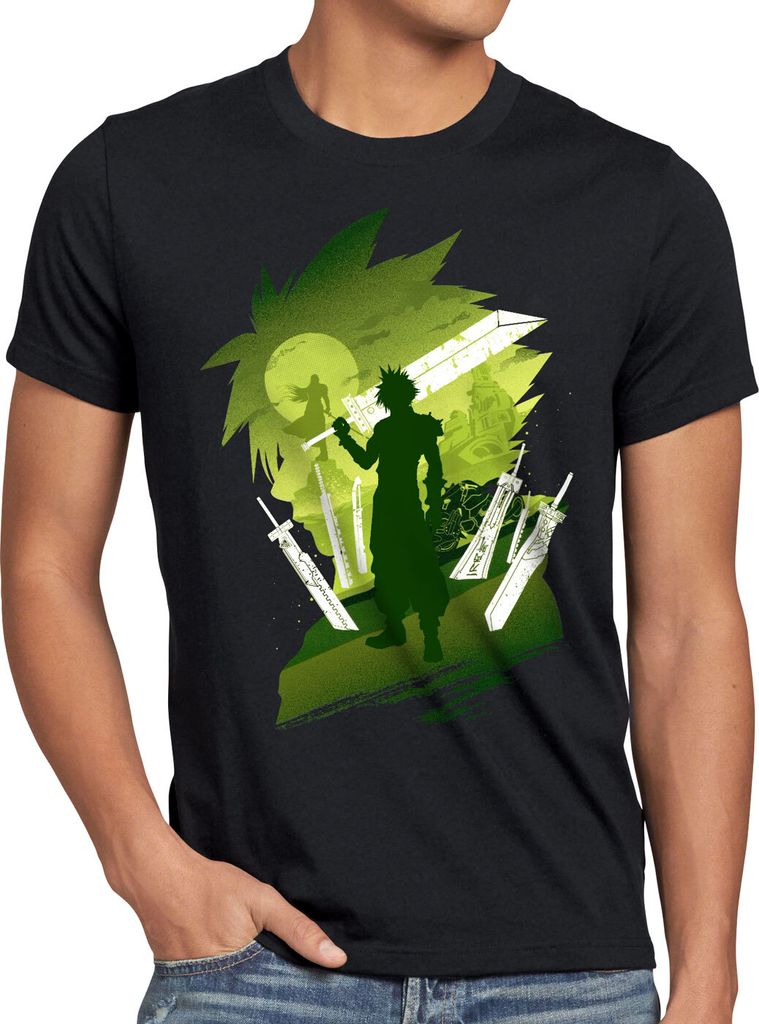 style3 Midgar Fantasy Herren T-Shirt cloud chocobo sephiroth, Größe:5XL