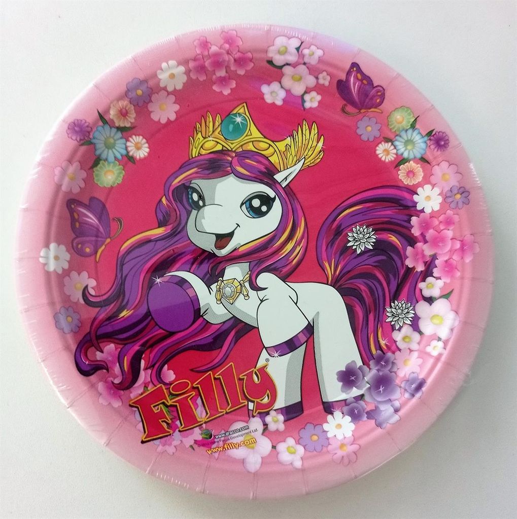 Party Pappteller FILLY Einhorn Kinderteller d=23 cm 8 Stück Riethmüller 552475