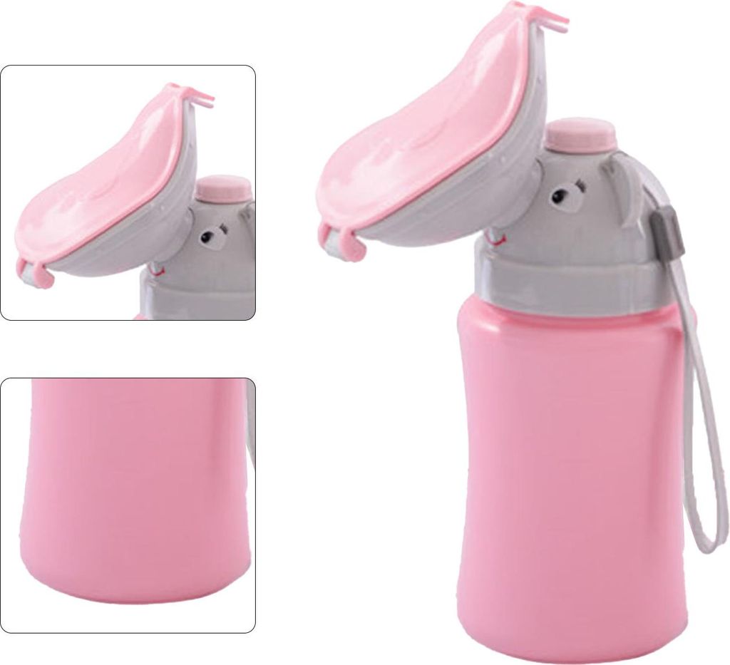 500 ml Kleinkind-Notfall-Urinal, tragbar, waschbar, für Reisen, Auto, Camping, Pink Girl