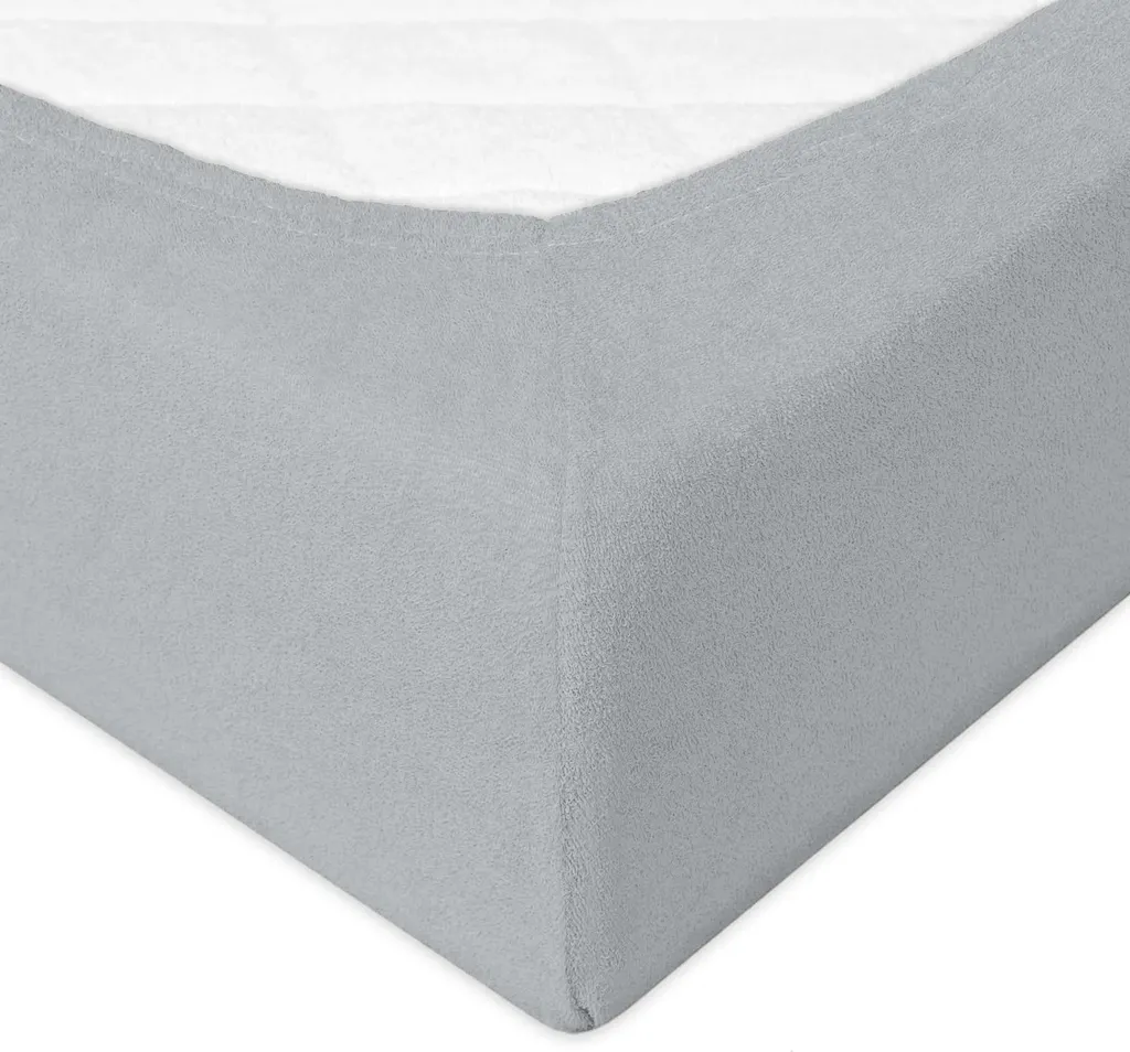 Drap housse éponge PREMIUM Gris 60x120x10 cm à élastique renforcé - 7