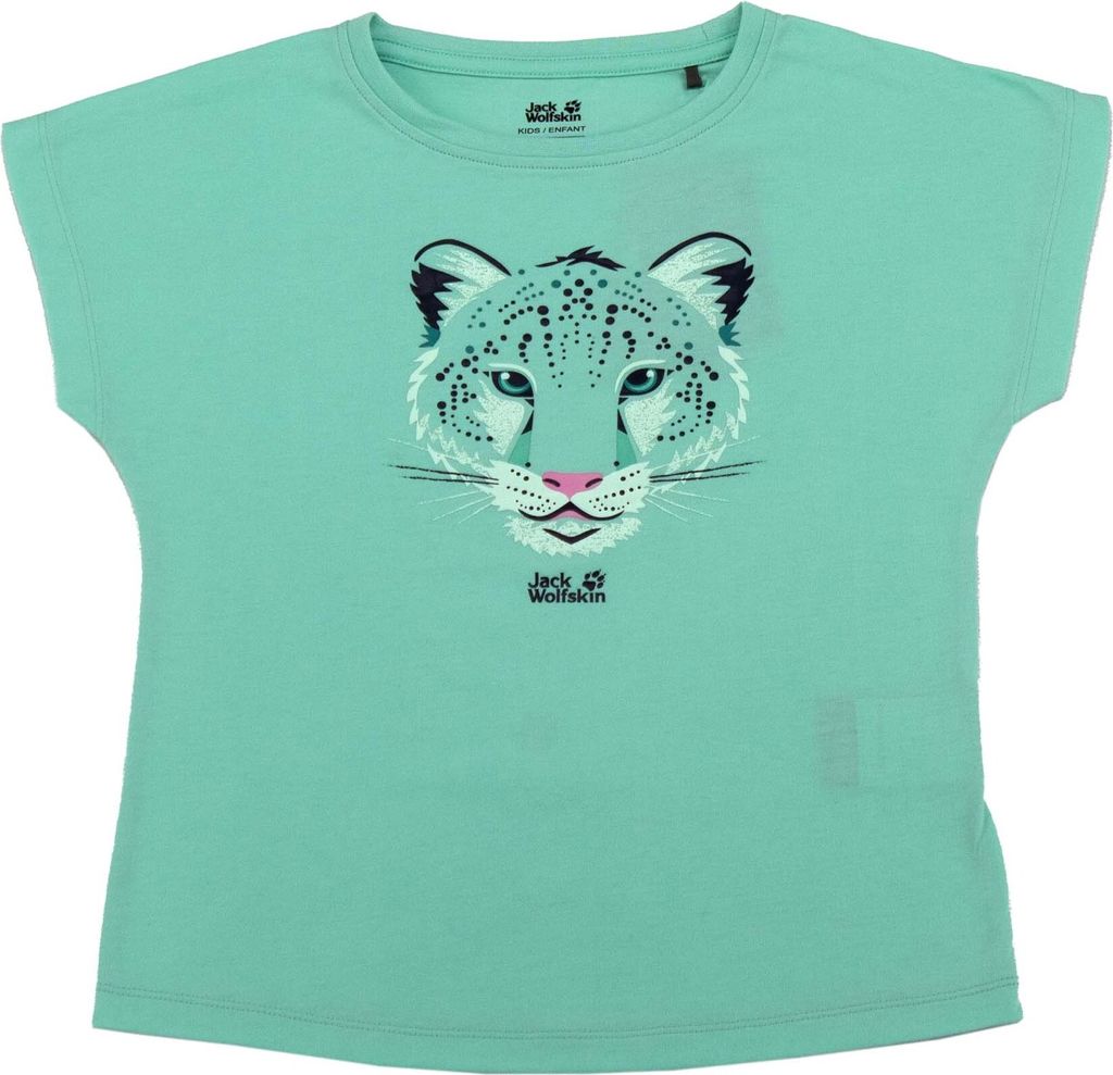 Jack Wolfskin Leopard Tee Girls Kinder T-Shirt Baumwolle Produktbild 