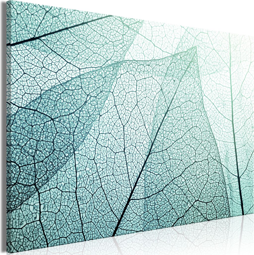 Vliesstoff Leinwandbild - Macroflora (1 Part) Wide 90x60 cm Blätter b-B-0511-b-a