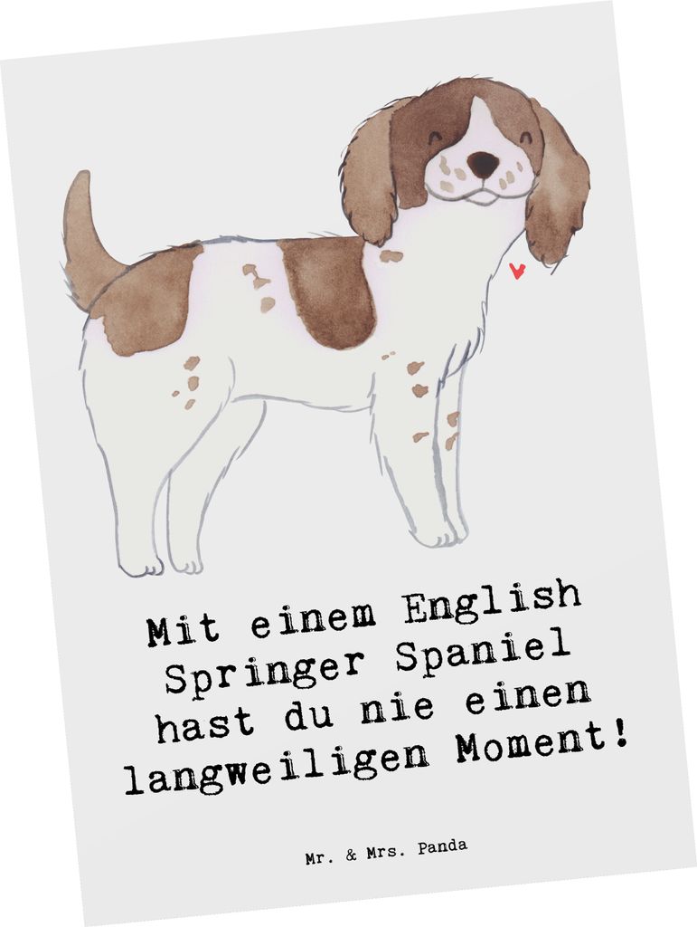 Mr. & Mrs. Panda Postkarte English Springer Spaniel Spaß - Produktbild 