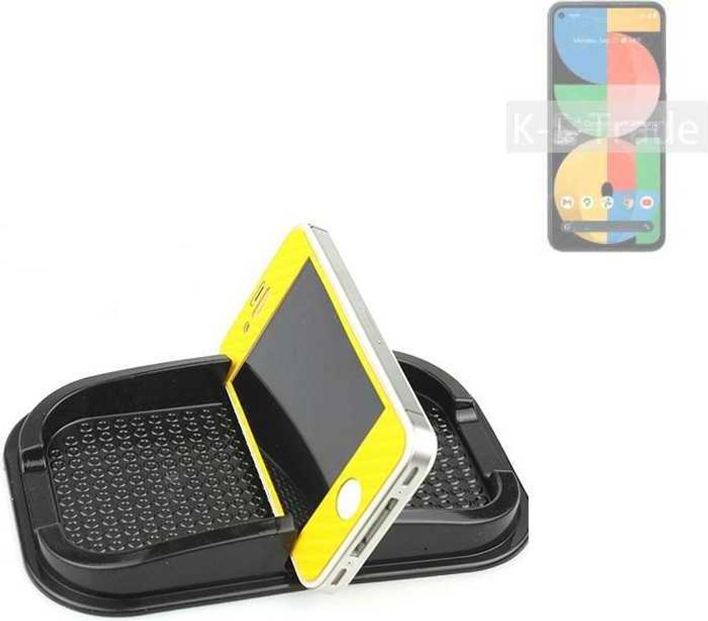 K-S-Trade Auto Anti Rutsch Matte Smartphone-Halter kompatibel mit Google Pixel 5a Haft Pad Armaturenbrett Handy-Halterung Silikon