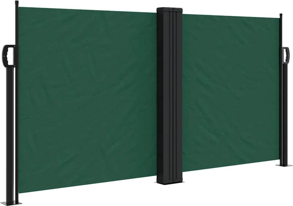 vidaXL Seitenmarkise Ausziehbar Dunkelgrün 120x1200 cm