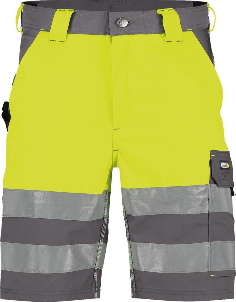 DASSY Warnschutz Shorts VENNA Bermuda Gr. 54 grau/gelb Produktbild 