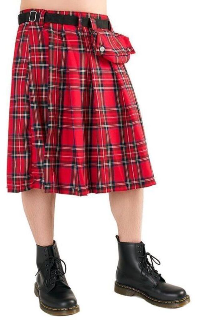Gonna scozzese nera Pistol - Kilt corto scozzese rosso XXL Immagine del prodotto 