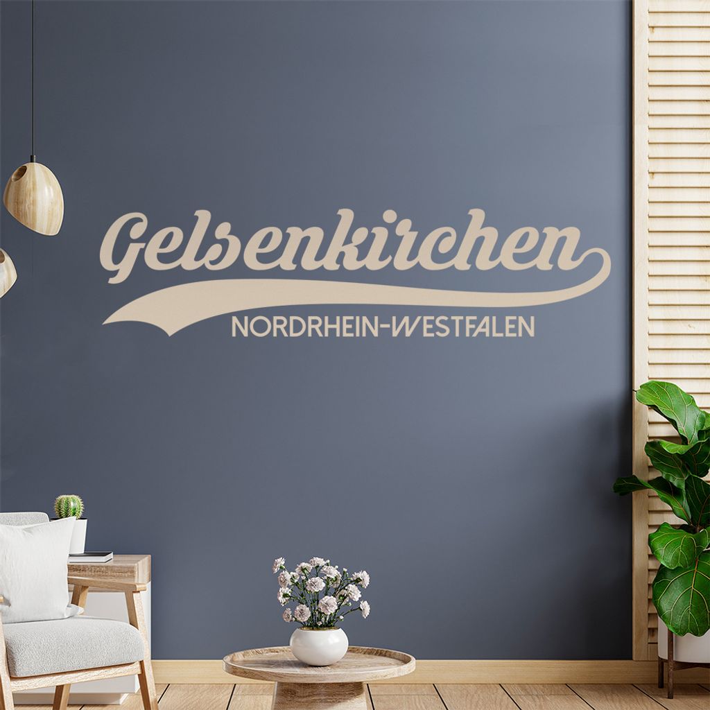 Gelsenkirchen Nordrhein-Westfalen Wandtattoo Wandaufkleber Wall Sticker - Dekoration, Küche, Wohnzimmer, Schlafzimmer, Badezimmer