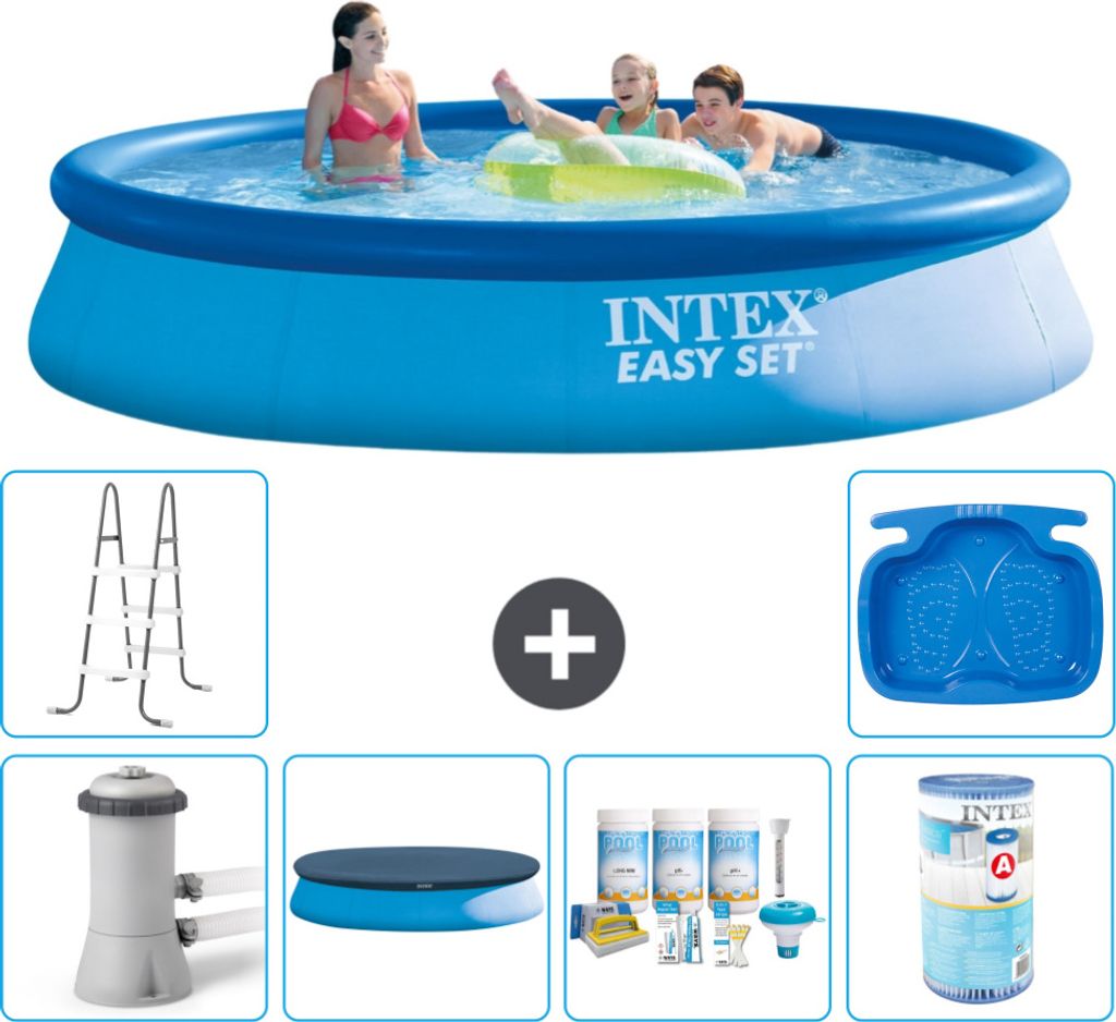 Intex runder aufblasbarer Easy Set-Schwimmpool – 396 x 84 Produktbild 