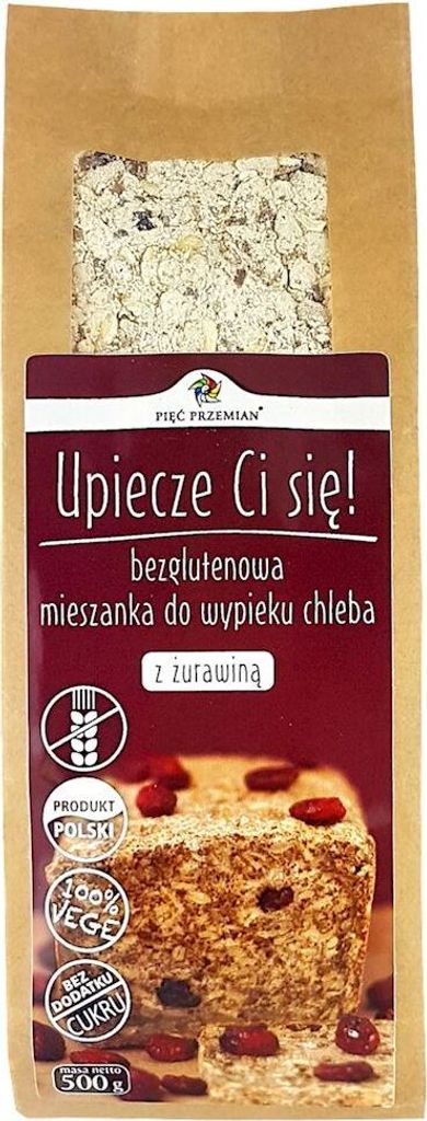 Five Transformations Glutenfreie Brotbackmischung mit Cranberries 500 g