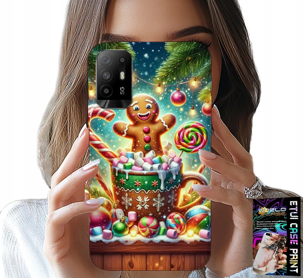 Kit Protezione 360° Oppo Reno 5Z / A94 5G Cover Natale e Vetro