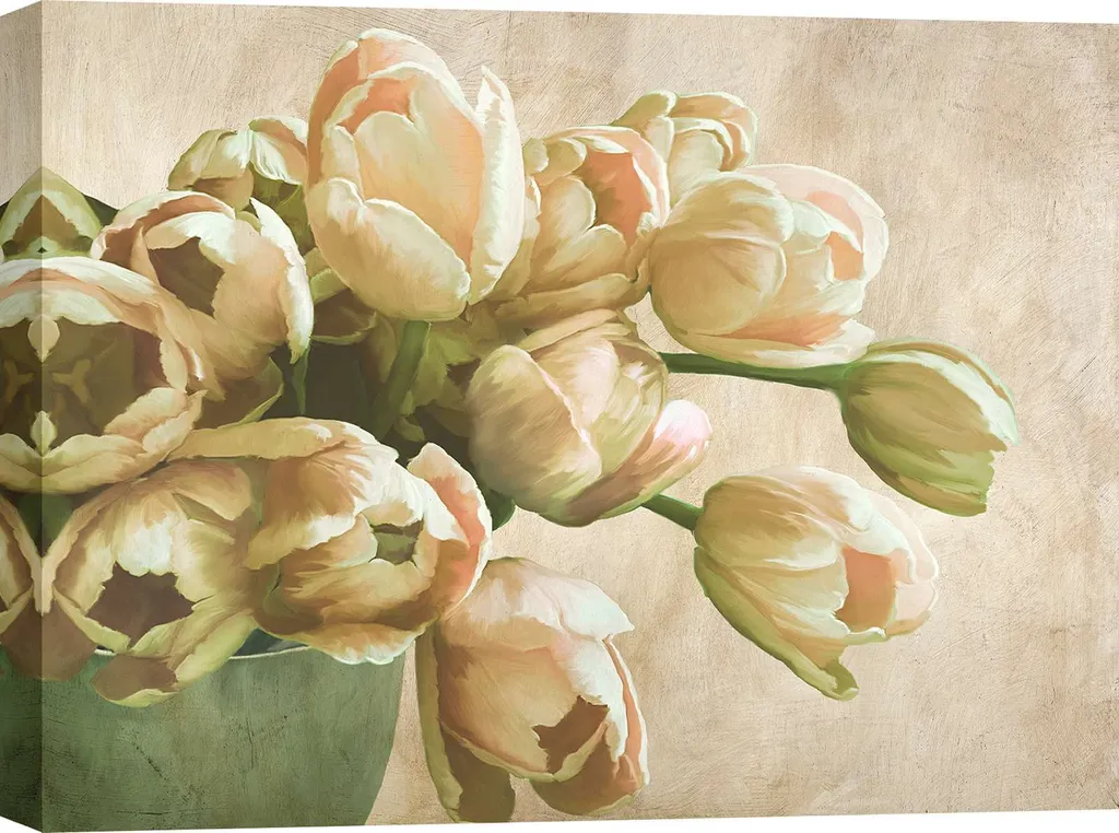 Impression sur toile Tulipes 70x50 cm Luca Villa Décoration murale moderne