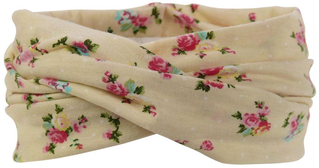 Damen Haarband oder Stirnband in 5 Farben mit Blumen Produktbild 