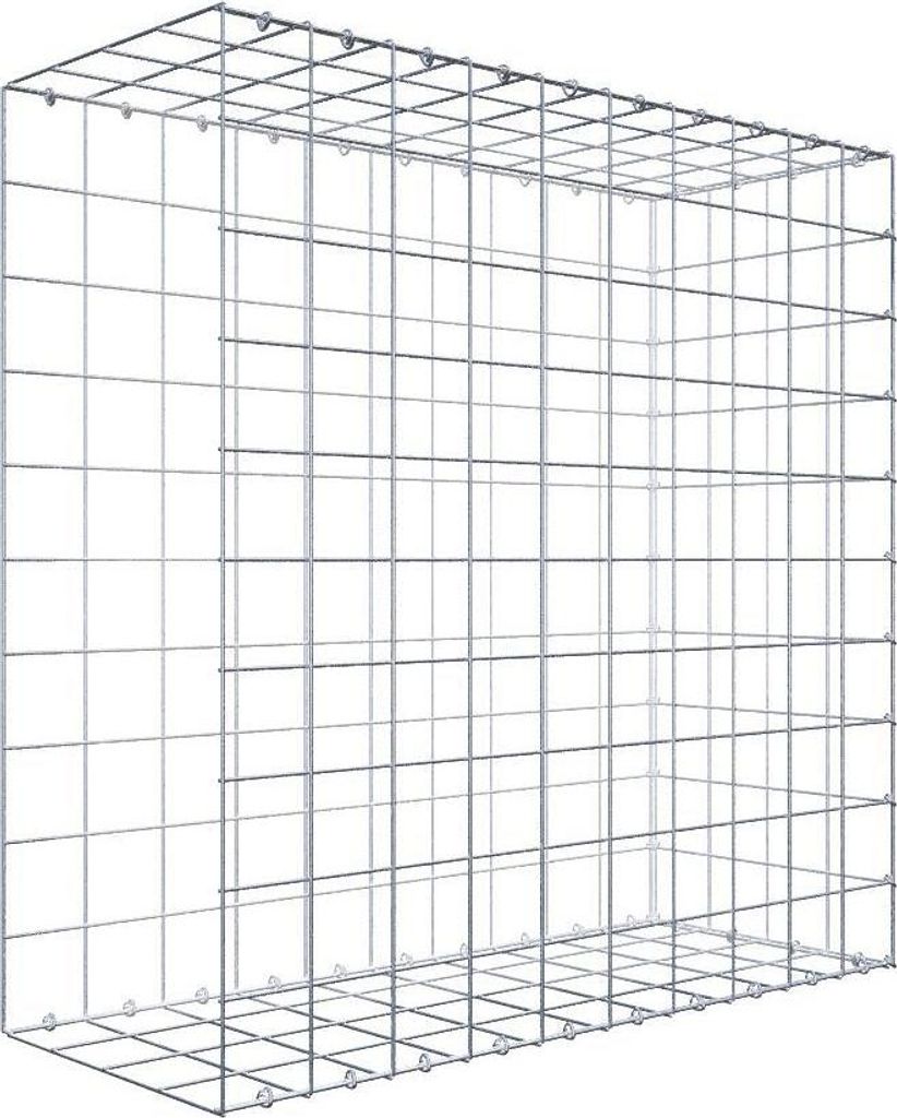 Anbaugabione Typ 2 100 cm x 100 cm x 40 cm (L x H x T), Maschenweite 10 cm x 10 cm, C-Ring