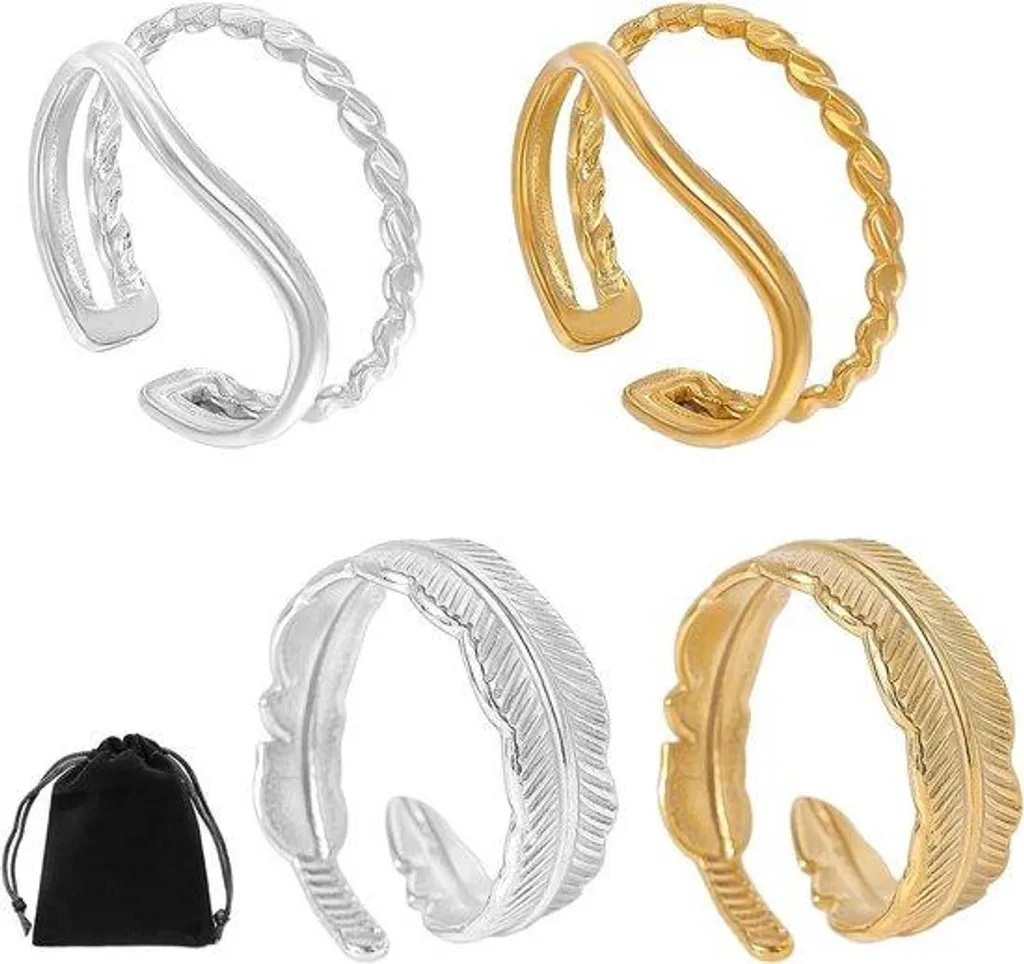 Bague ajustable argent femme : le cadeau idéal avec son pochon en velours