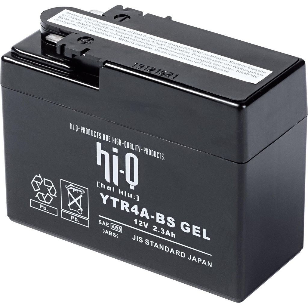 Hi-Q Batterie AGM Gel 12V 2,3Ah Wartungsfrei für Motorrad