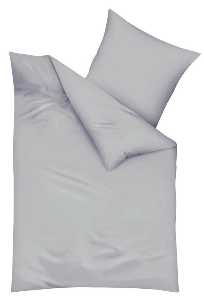 Kaeppel Biber Bettwäsche Uni 200x200cm Rot Silber Weiß Anthrazit Creme Einfarbig, Farbe:Silber