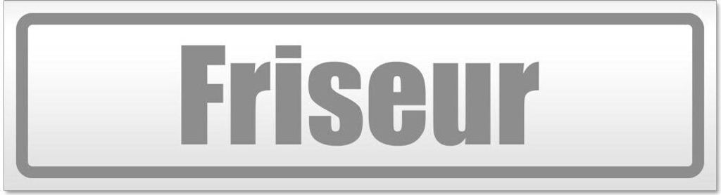 Kiwistar - Autoaufkleber - Grau - 60 x 16 cm - Friseur - Hinweis Aufkleber Sticker für Auto, Kfz, Fahrrad, PKW, LKW
