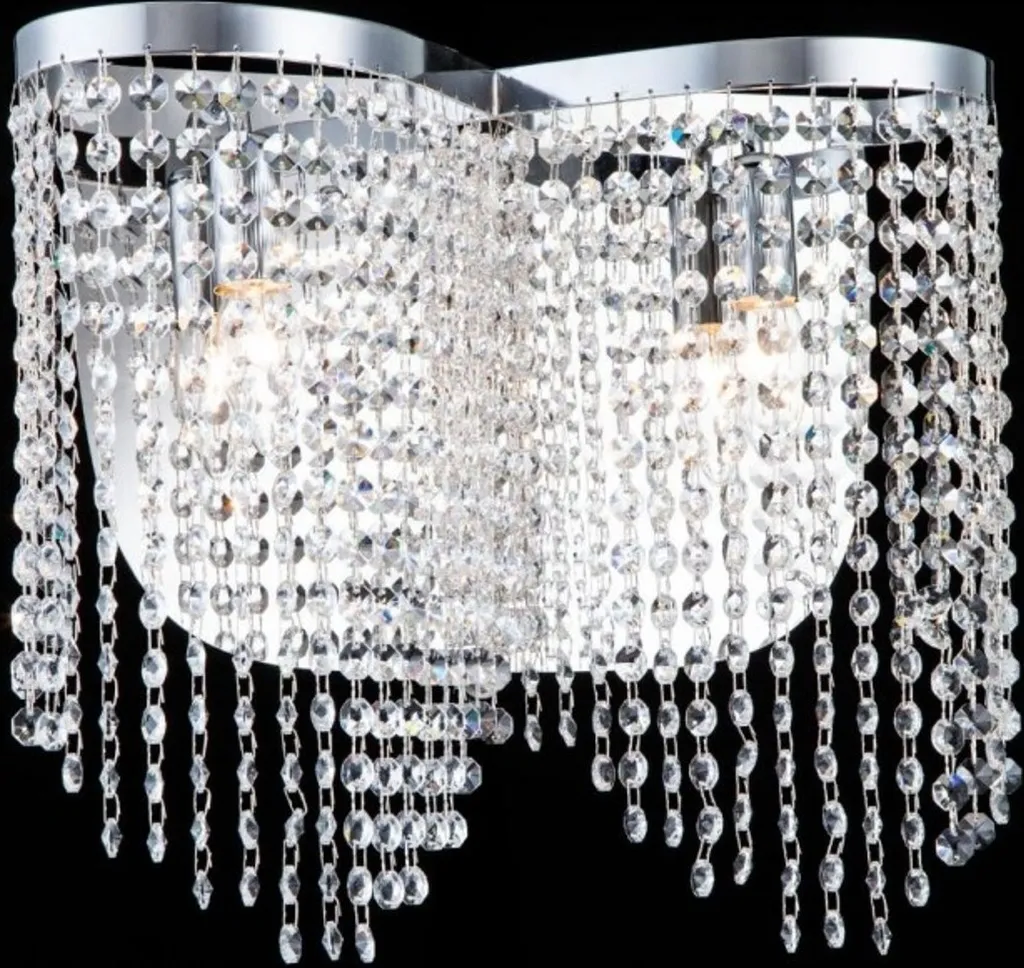 Applique murale baroque cristal nickel Casa Padrino 40,5 x 35 cm chic