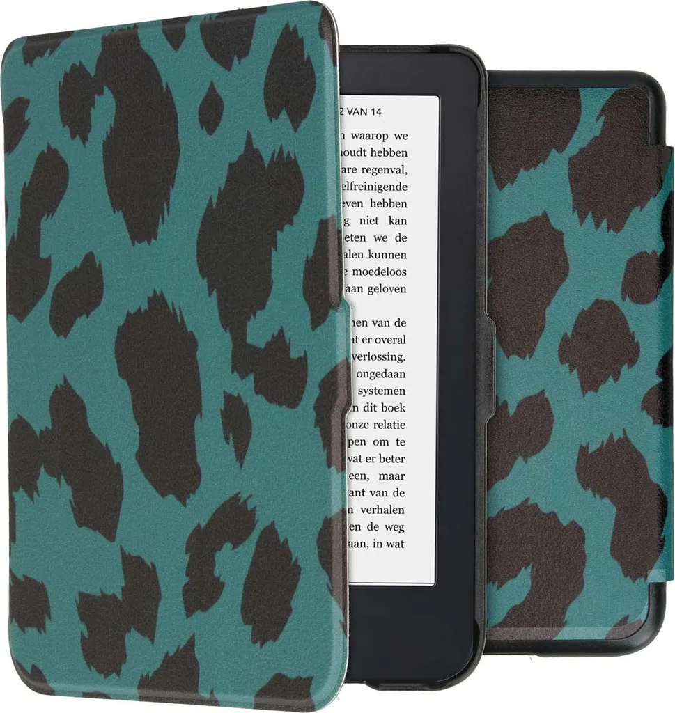 Custodia E-reader Kobo Clara 2E Design Leopardo Verde imoshion Slim