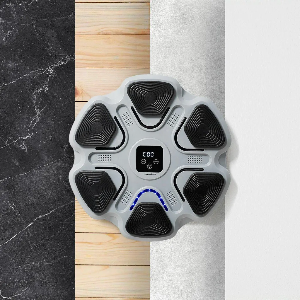 Machine de boxe musicale Bluetooth avec lumières LED et 9 modes de vitesse