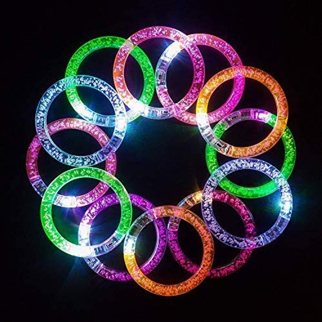 Jostift 6 Stücke LED Armband, LED Glüh Armbänder, LED Leucht