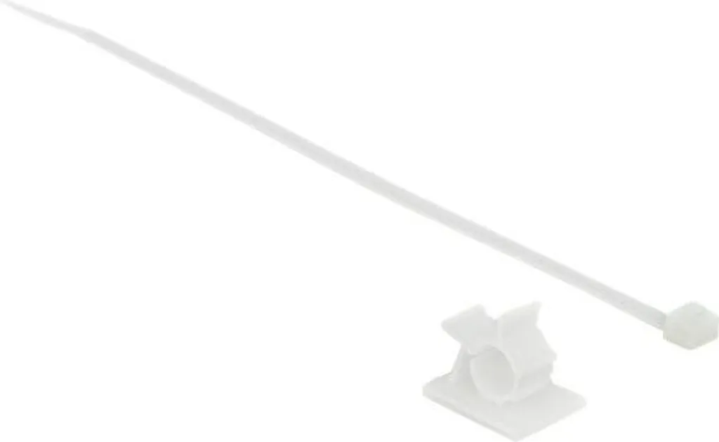 DELOCK morsetto per cavi 25 x 18 mm con KBI L 200 x L 3,6 mm bianco