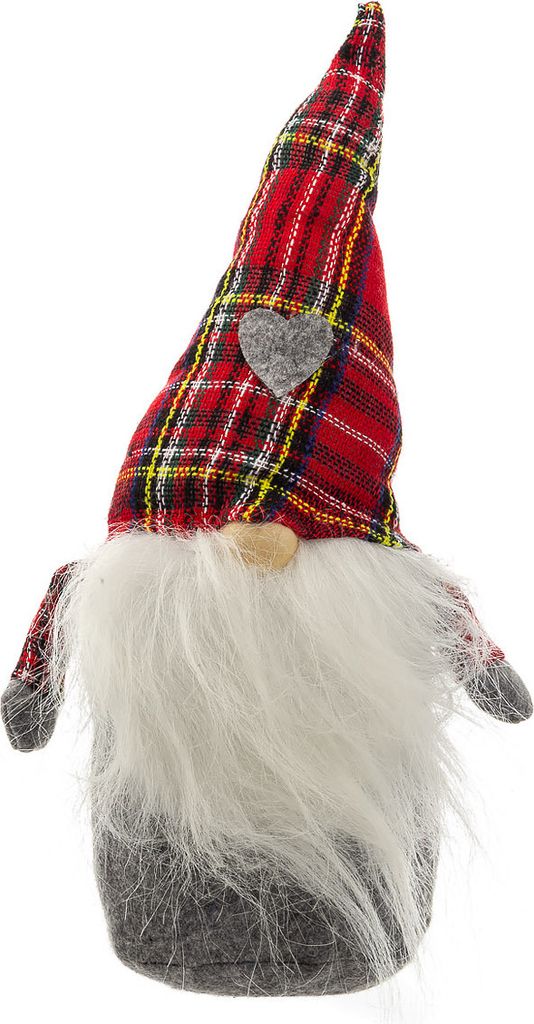 Christmas Paradies 46416 Wichtel Gnom kariert Mütze rot