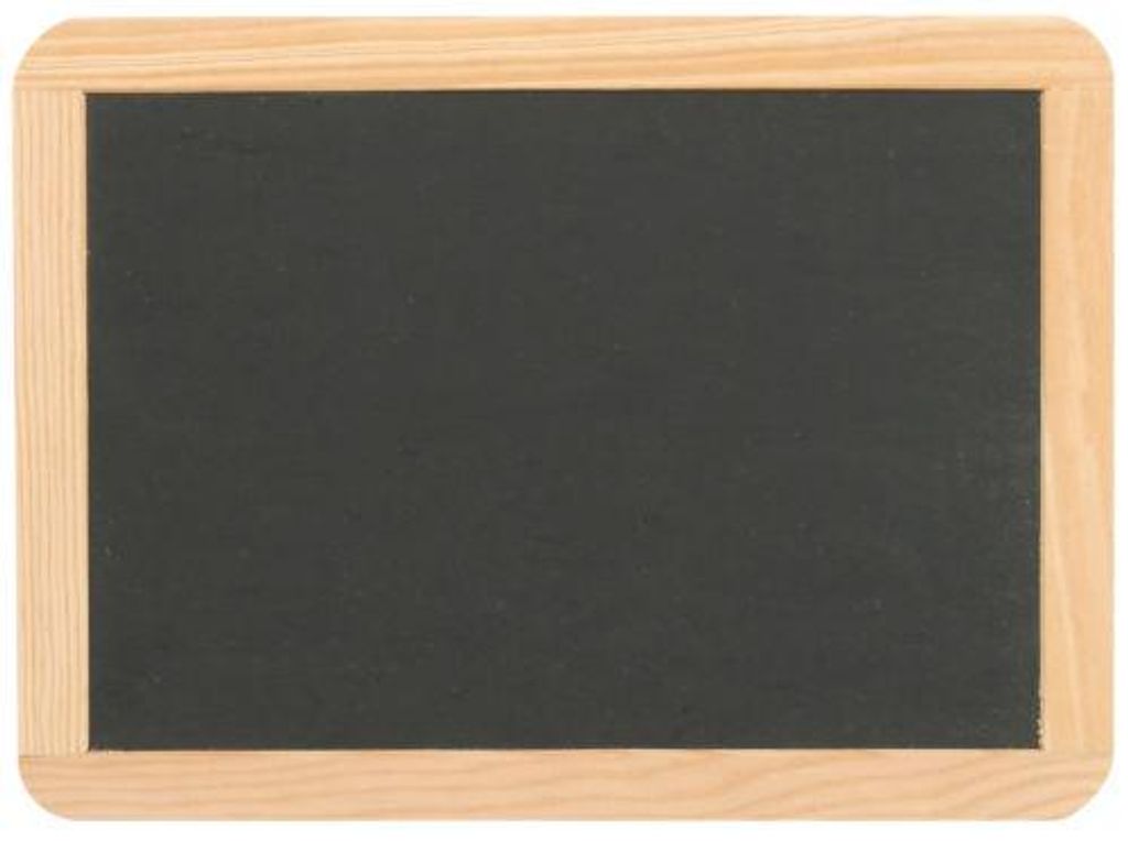 Echte Schiefertafel mit Naturholzrahmen 16 x 22 cm Produktbild 
