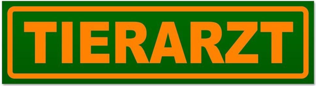 Kiwistar - Autoaufkleber - Orange - Grün - 60 x 16 cm - Tierarzt - Hinweis Aufkleber Sticker für Auto, Kfz, Fahrrad, PKW, LKW