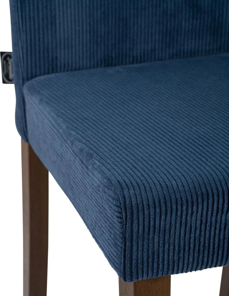Sedia da Pranzo in Corda Blu e Legno Massello - Comfort Extra e Robustezza - 3