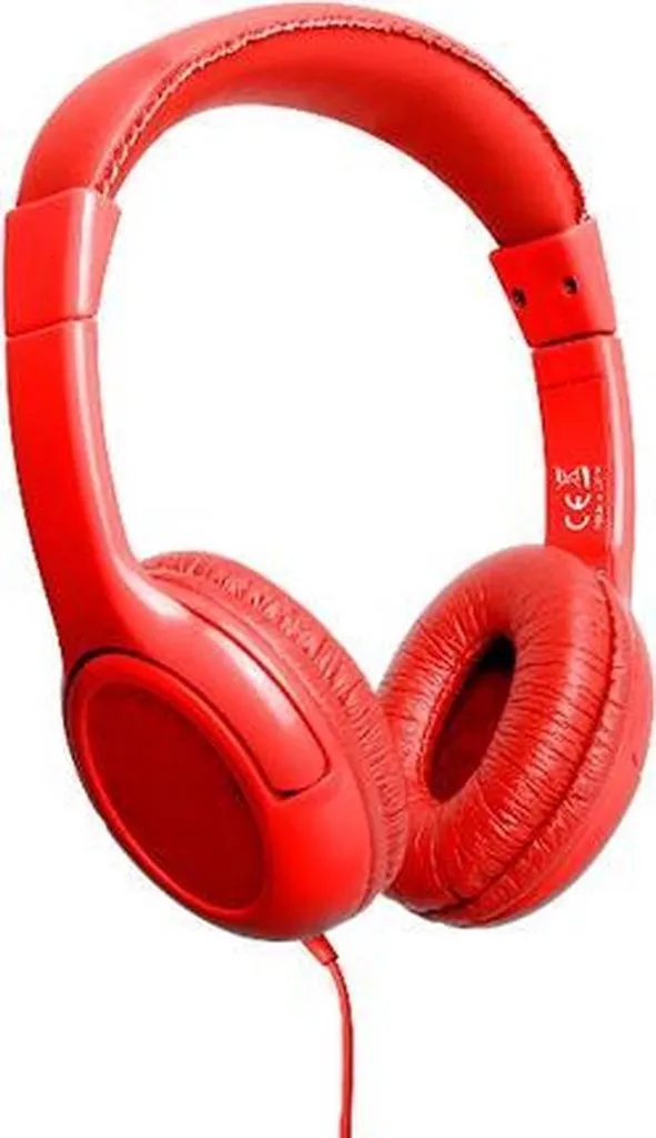 Casque Celly KidsBeat rouge avec limitation de volume et bandeau souple