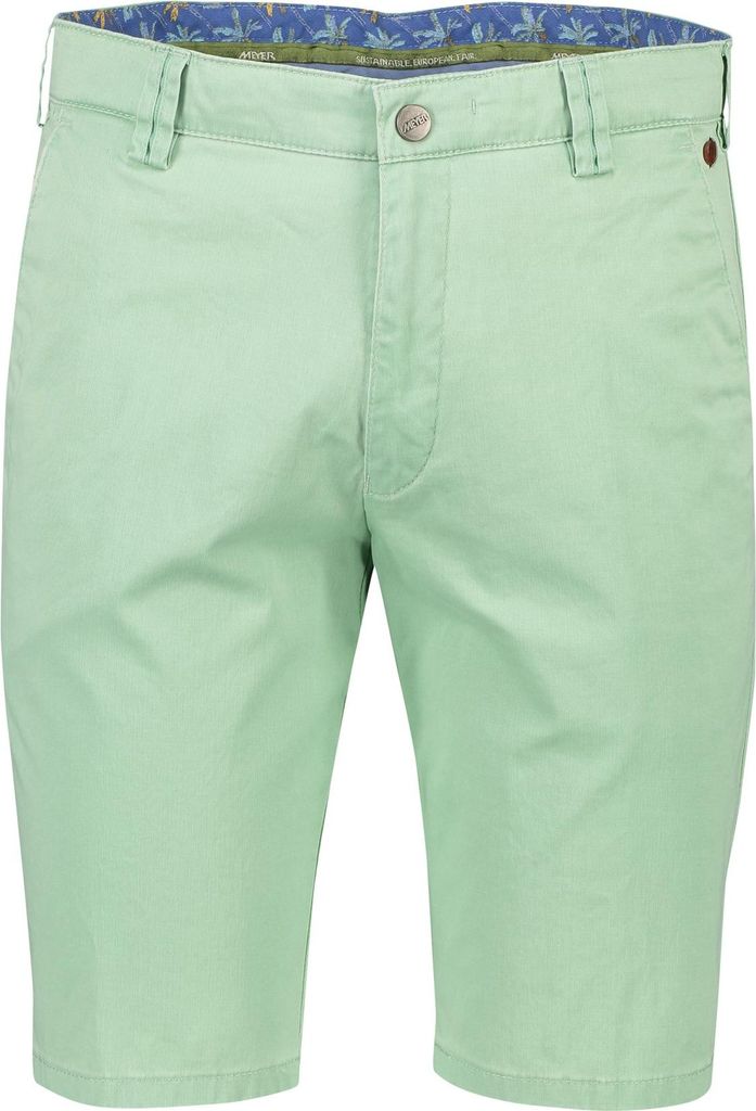 Meyer B-Palma kurze Hose einfarbig hellgrün Baumwolle
