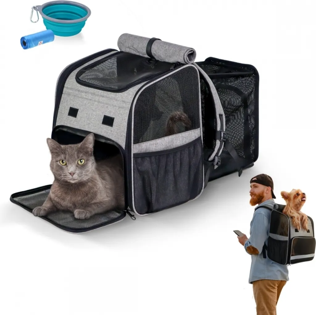 Mobiclinic Tula Sac à Dos pour Chien et Chat Pliable avec Accès Multiple