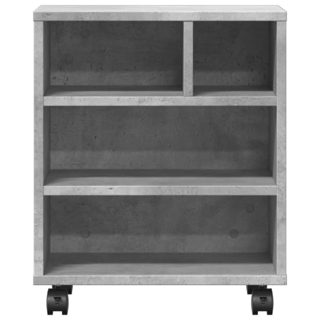Mobiletto Stampante vidaXL Grigio Cemento 41x32x48 cm - Arredo Ufficio - 5