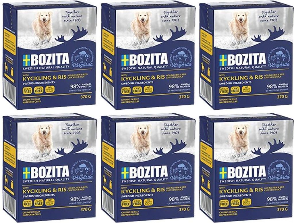 Bozita 4262 Hondenvoer in blik, kip, volwassen honden, 370 Productafbeelding 