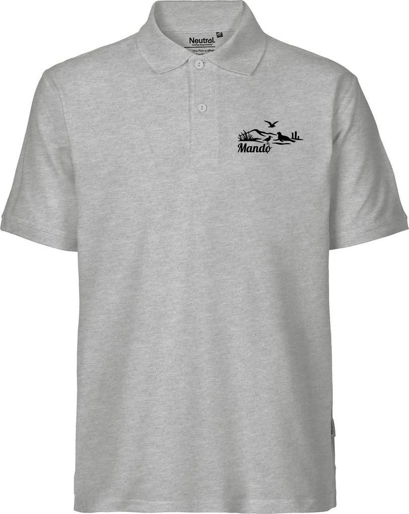 Huuraa Herren Polo Shirt Mandø Dänemark XL Sport Grey Bio Baumwolle Fairtrade Poloshirt Geschenkidee