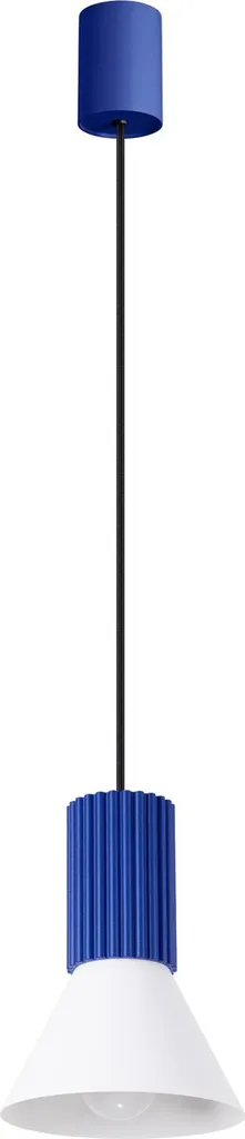 Lampada a sospensione ESTRIA 1 bianco/ultramarino 1xE14 10W acciaio/alluminio 120x14x14cm Sollux Lighting