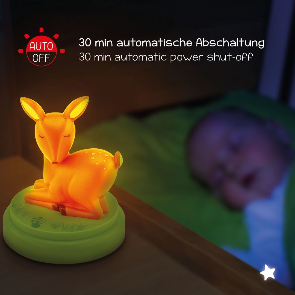 Mobiles Nachtlicht Reh Orientierung Kinder Lampe Kind LED Licht Schlummerlicht 