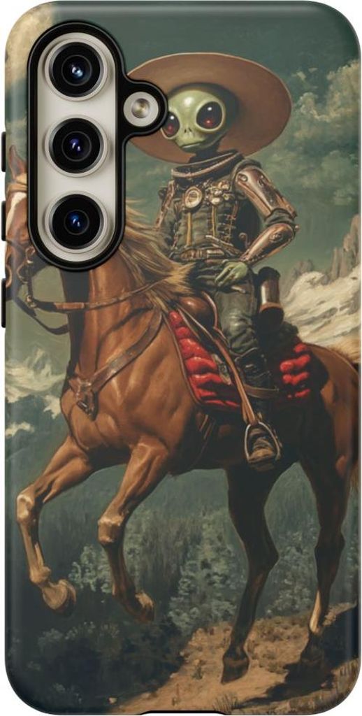 Außerirdischer Cowboy auf dem Pferd – Hülle Kompatibel mit Galaxy S24